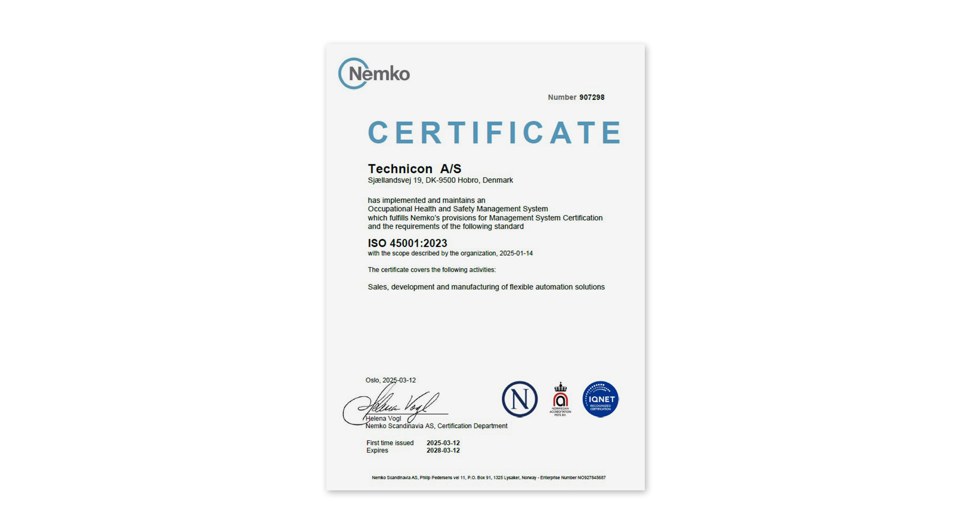 DS/EN ISO 45001:2018