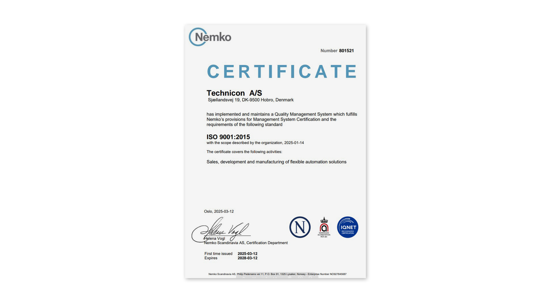 DS/EN ISO 9001:2005